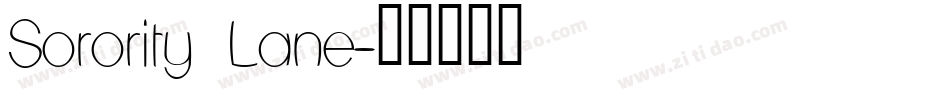 Sorority Lane字体转换